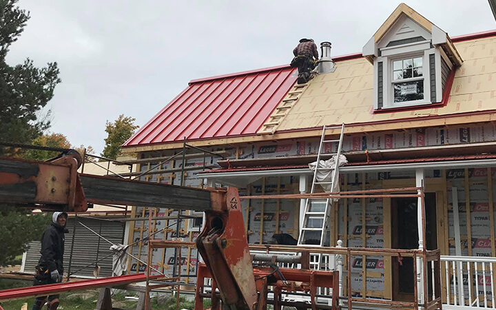 construction d'une maison neuve à Drummondville